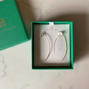 House of Harlow 1960 Gold Hammered Earrings